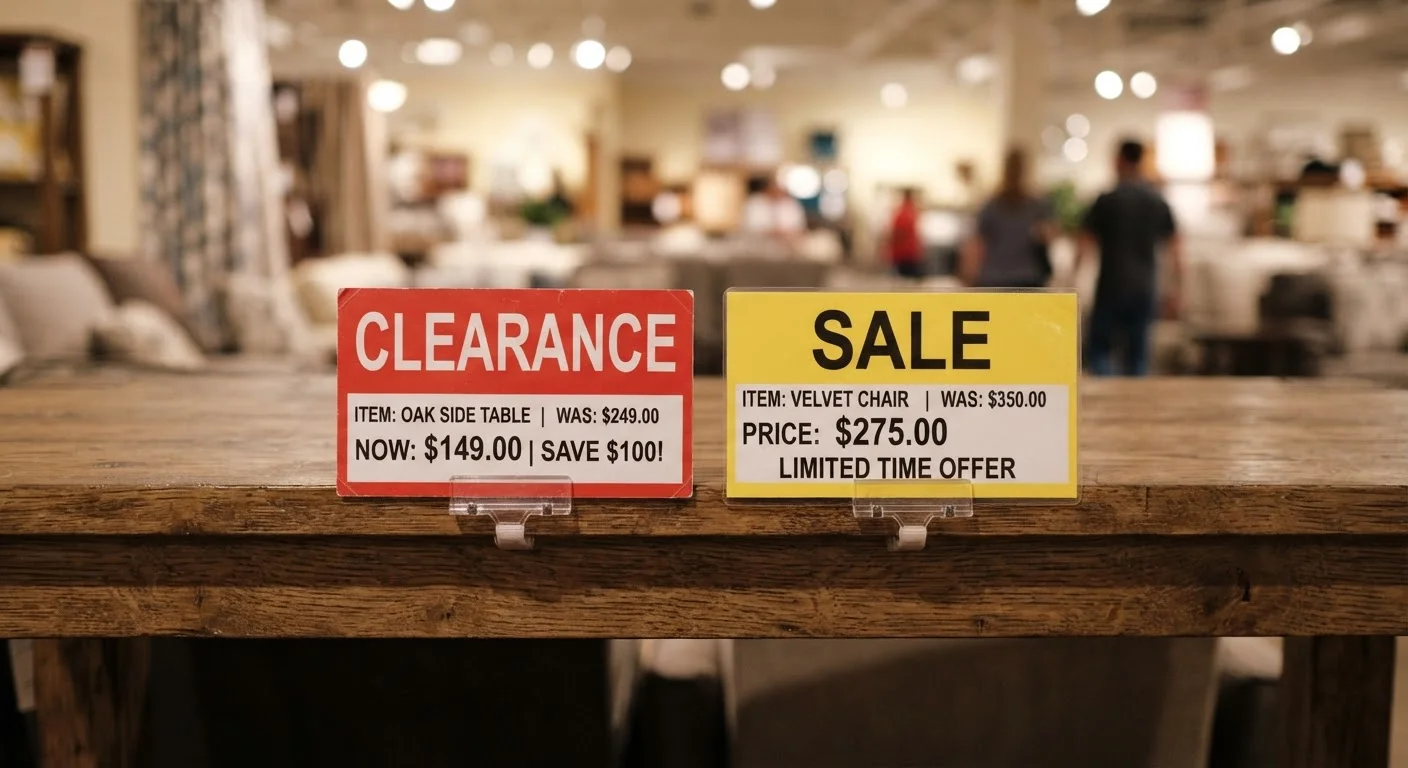 Clearance vs. Sale: What the Tag Actually Means for Furniture Shoppers