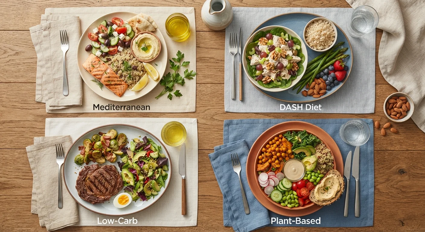 Comparing Popular Dietary Approaches: Mediterranean, DASH, Low-Carb, and Plant-Based