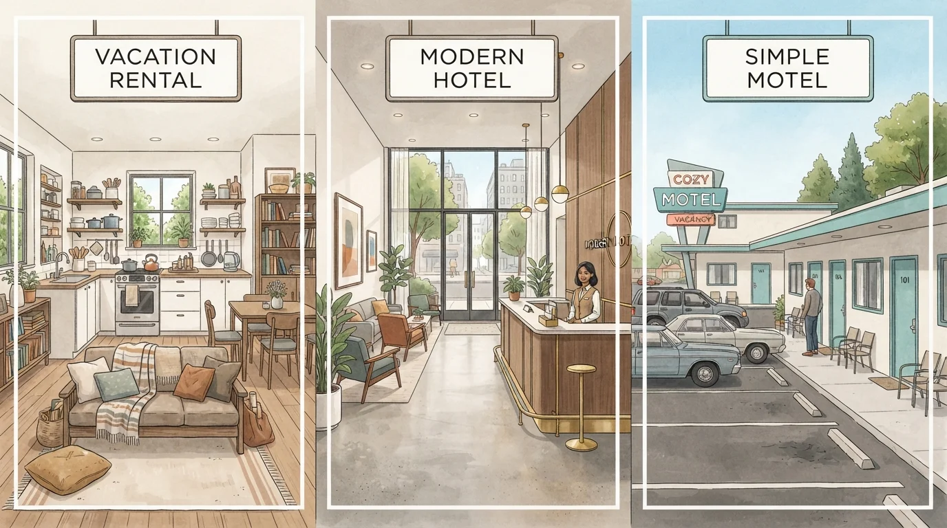 Hotel, Vacation Rental, or Motel: Picking the Right Accommodation Type