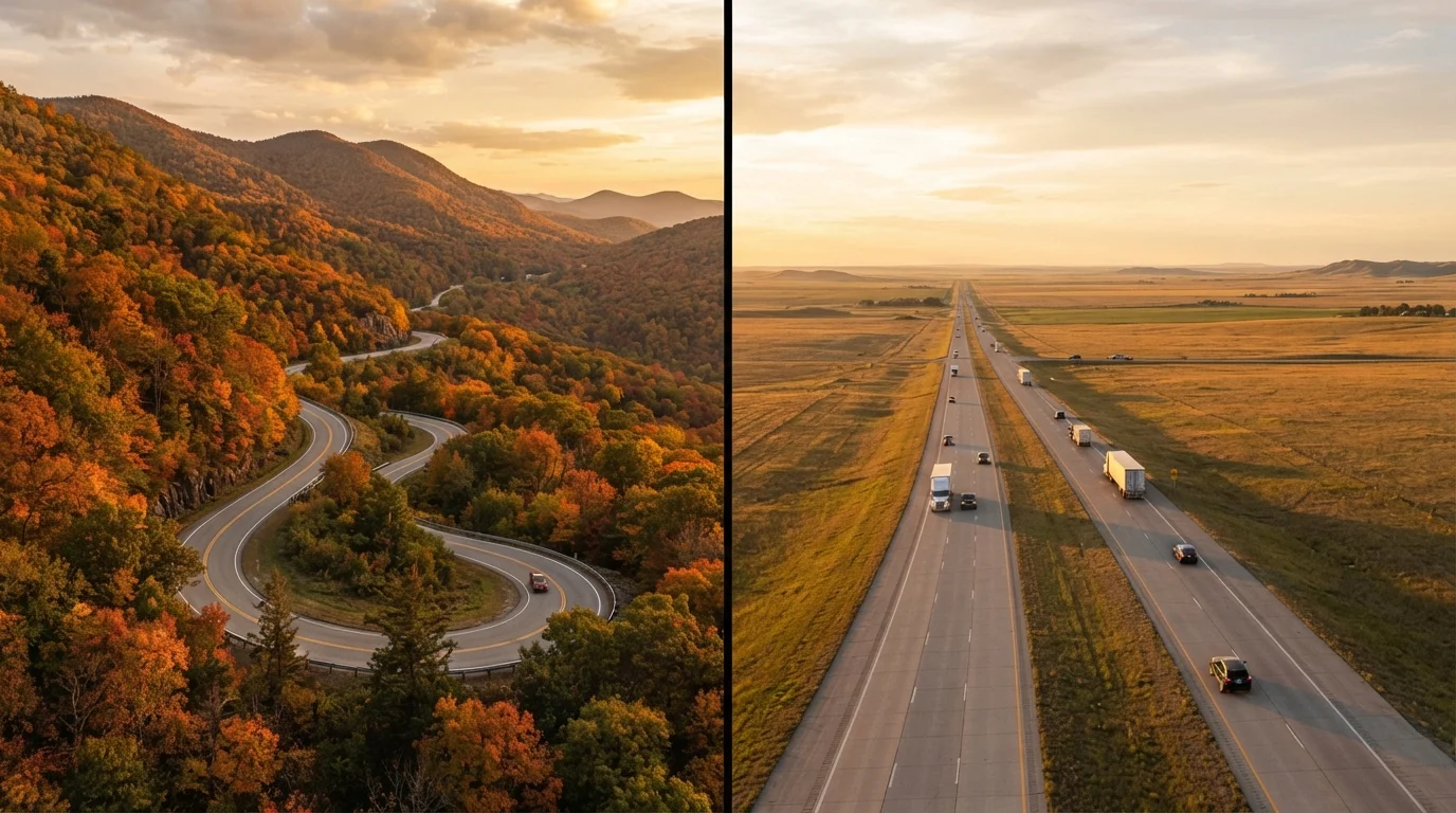 Scenic Route vs. Highway: Choosing the Right Drive for Your Trip