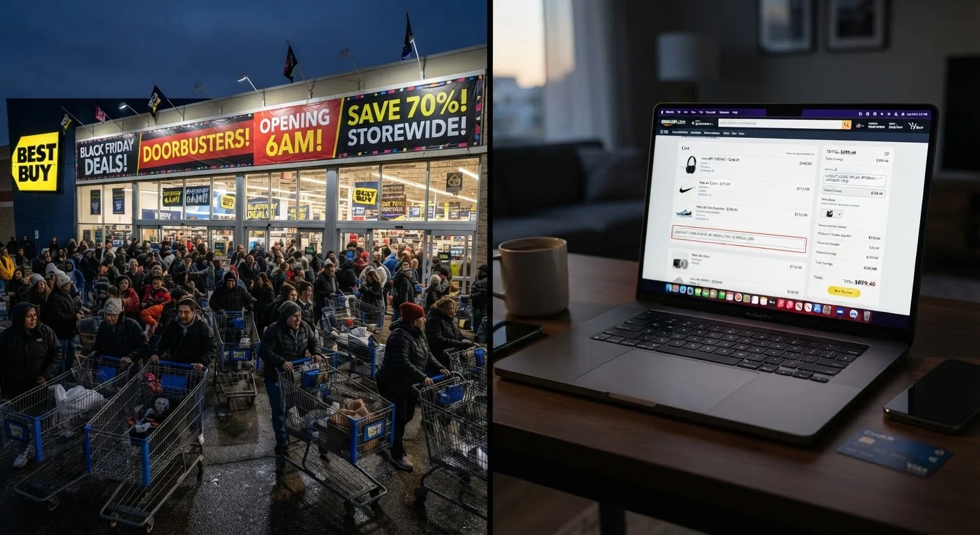 Shopping Black Friday In-Store vs. Online: What Each Does Better